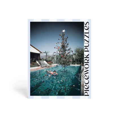 Piecework Puzzles - Christmas Swim - Slim Aarons Collab - 1000 Piece Puzzle