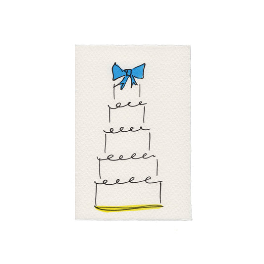 Scribble & Daub - Wedding Cake Card: Blue