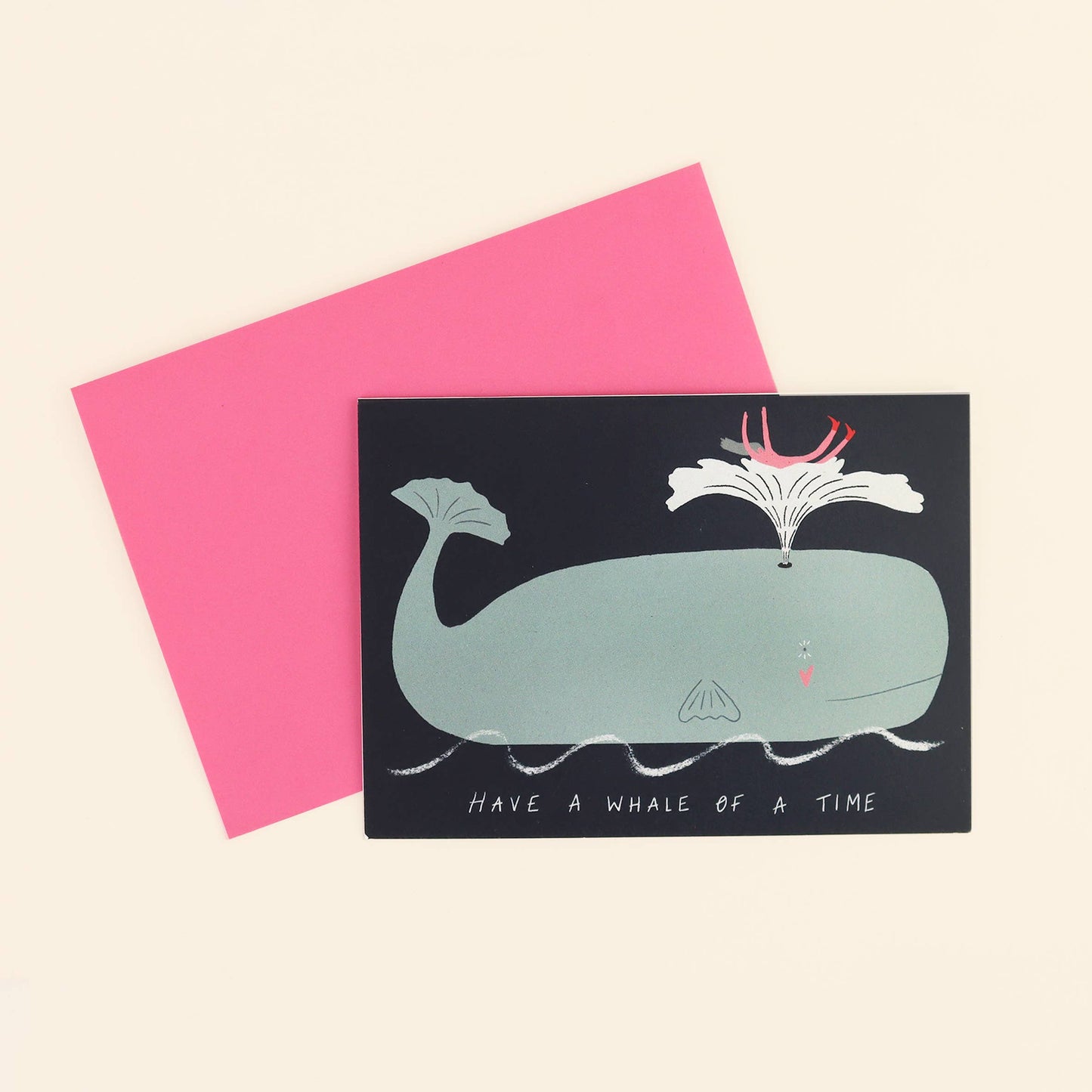 Little Black Cat Illustrated Goods - Have a Whale of a Time Greeting Card