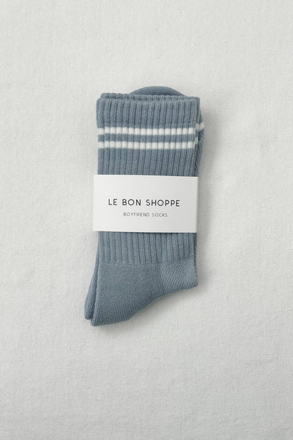 Le Bon Shoppe - Boyfriend Socks: Blue Grey