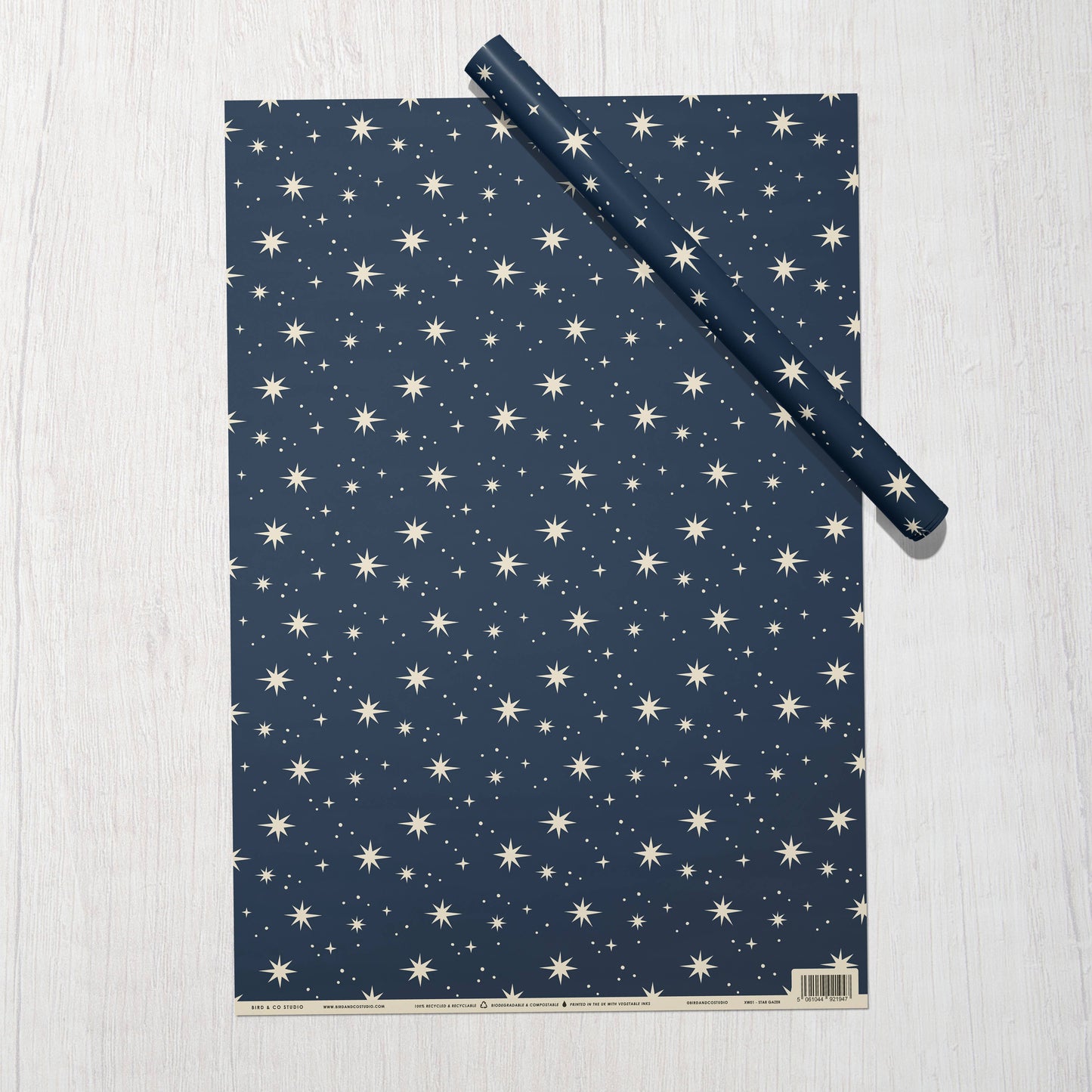 Bird & Co Studio - Star Gazer | Starry Modern-Retro Recycled Gift Wrap Paper