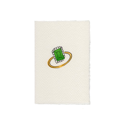 Scribble & Daub - Ring  Card: Emerald