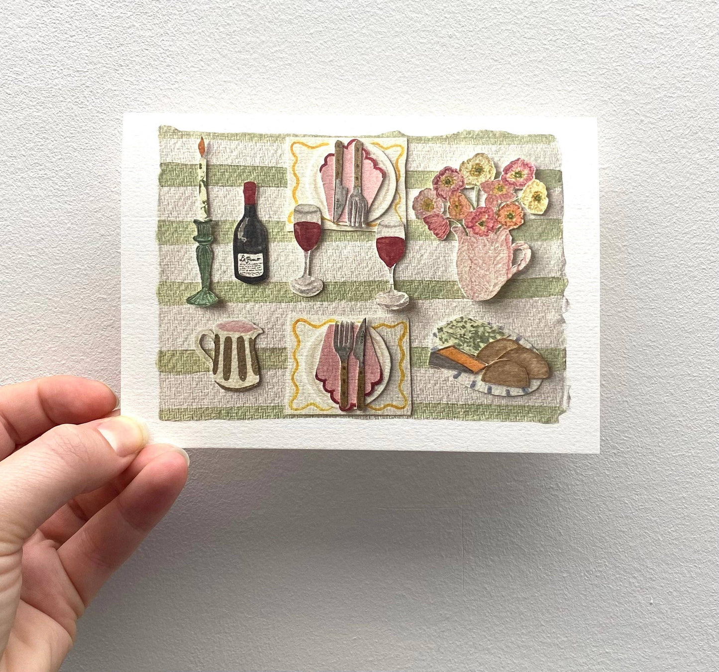 Mimi Dickson - Fine Dining, Greetings Card