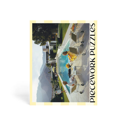 Piecework Puzzles - Poolside Gossip - Slim Aarons Collab - 1000 Piece Puzzle