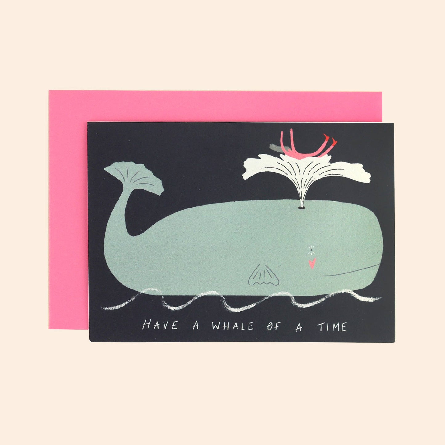 Little Black Cat Illustrated Goods - Have a Whale of a Time Greeting Card