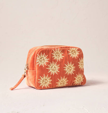 Elizabeth Scarlett Ltd - Sun Goddess Cosmetics Bag: Rust / Velvet