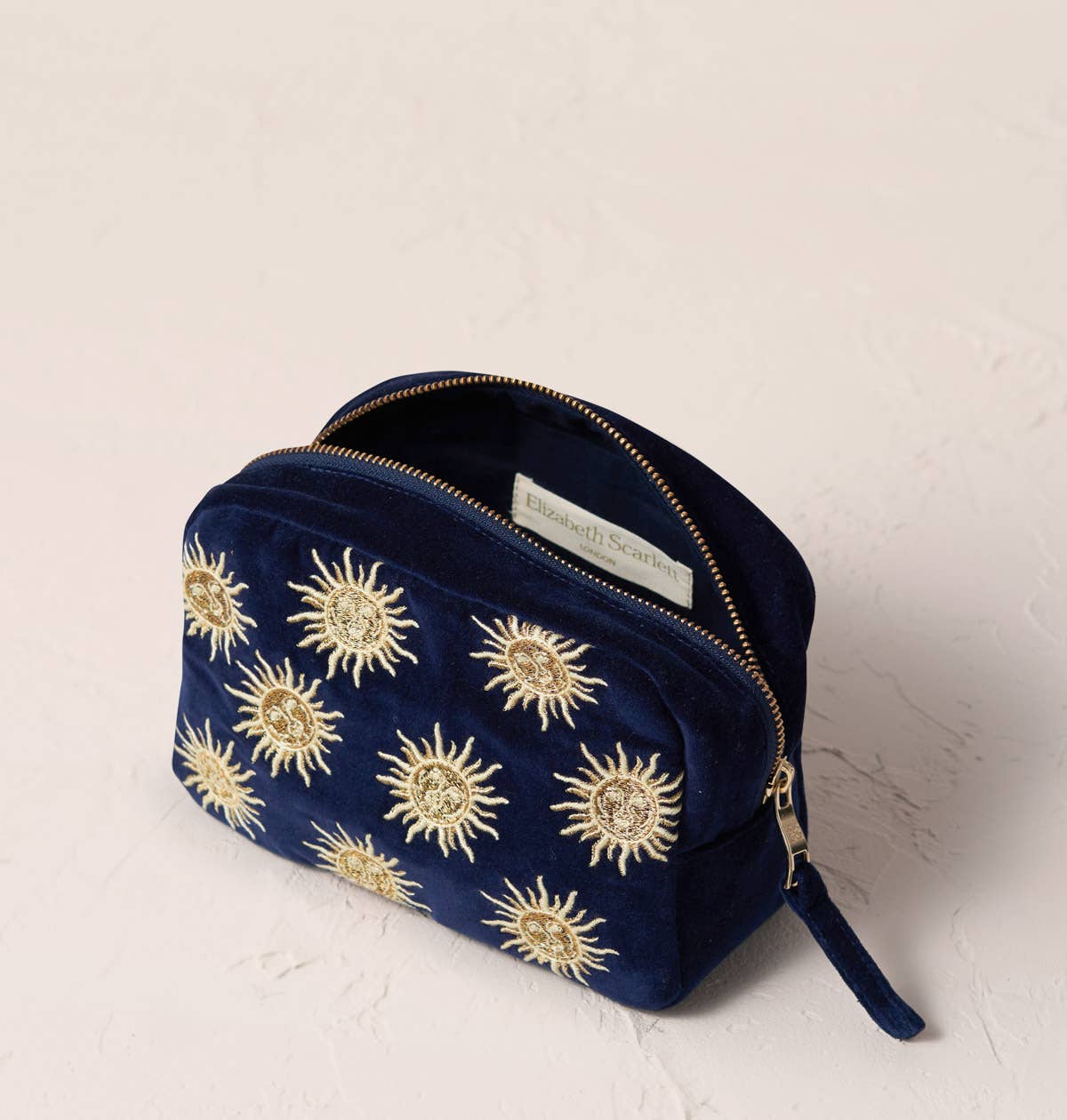 Elizabeth Scarlett Ltd - Sun Goddess Cosmetics Bag: Rust / Velvet