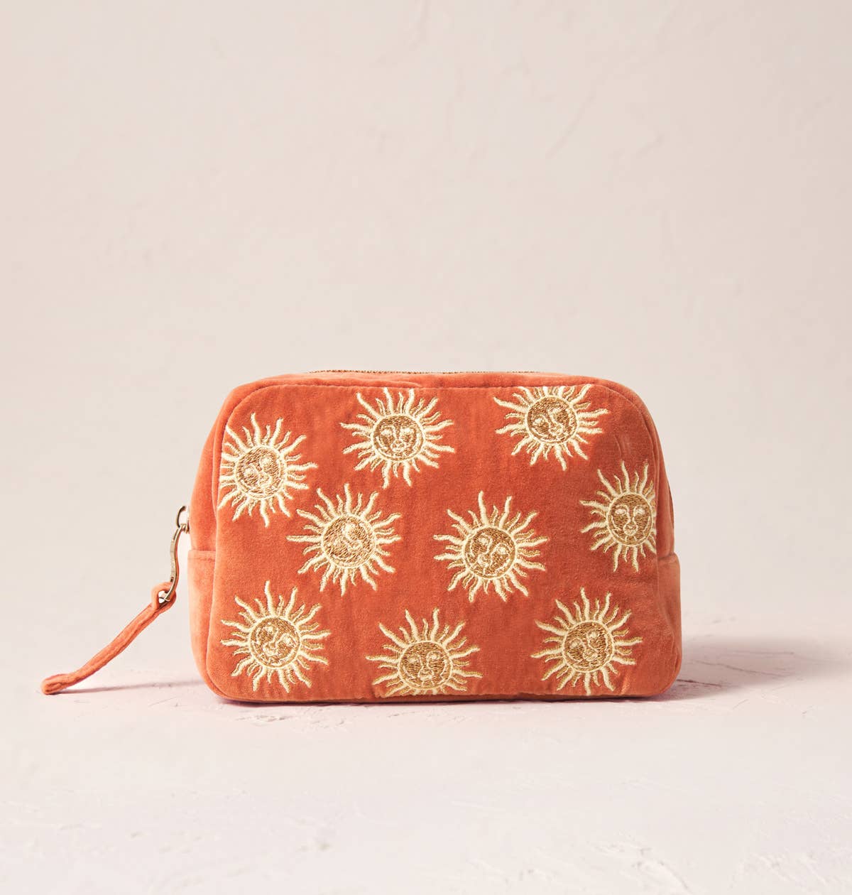 Elizabeth Scarlett Ltd - Sun Goddess Cosmetics Bag: Rust / Velvet