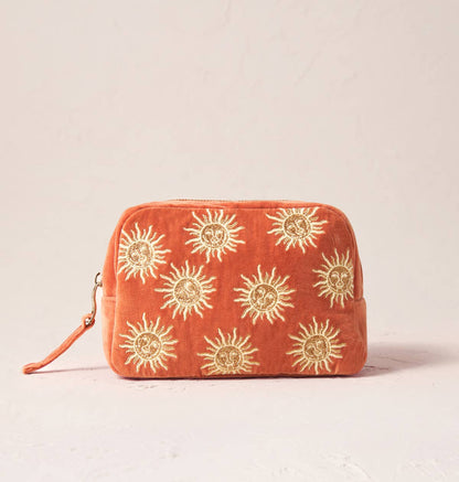 Elizabeth Scarlett Ltd - Sun Goddess Cosmetics Bag: Rust / Velvet