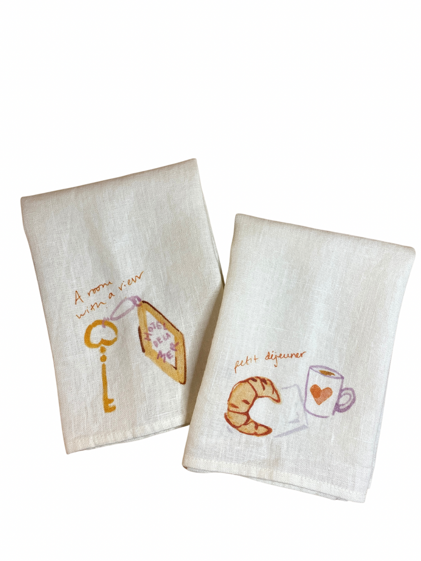 Room with a view & Petit déjeuner - Set of Two Linen Napkins