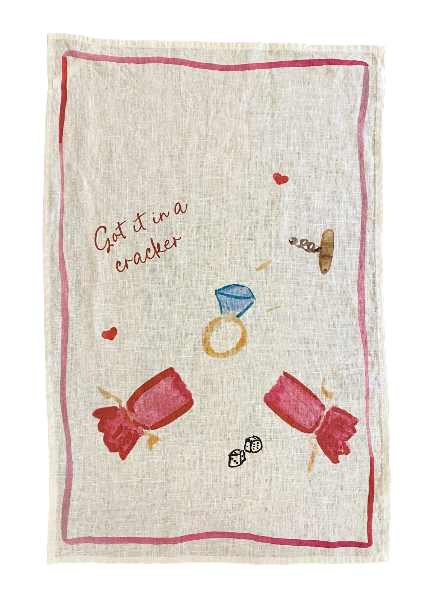 Got it in a Cracker! Linen Teatowel