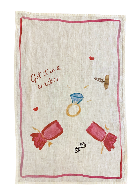 Got it in a Cracker! Linen Teatowel