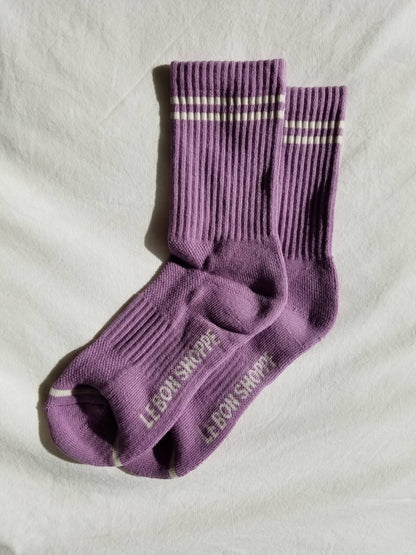 Boyfriend Socks: Vintage Pink